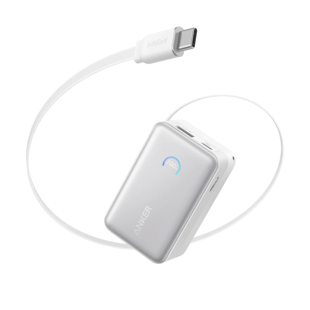 Power Bank Anker Nano 10000 mAh 45W con Cable Retractil Tipo C