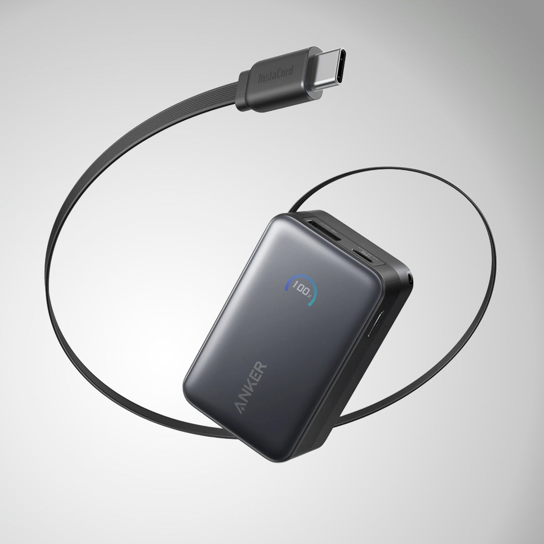 Power Bank Anker Nano 10000 mAh 45W con Cable Retractil Tipo C