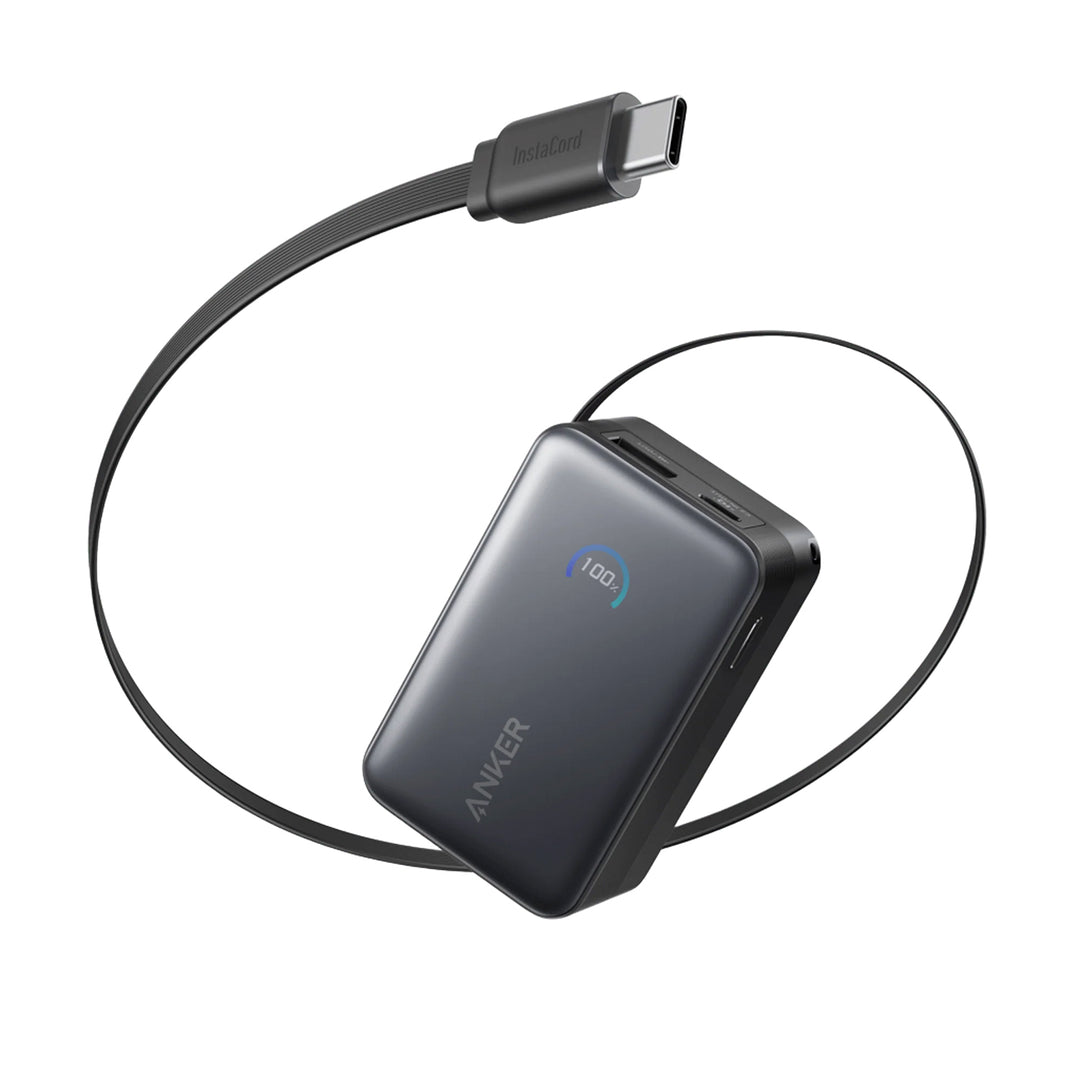 Power Bank Anker Nano 10000 mAh 45W con Cable Retractil Tipo C