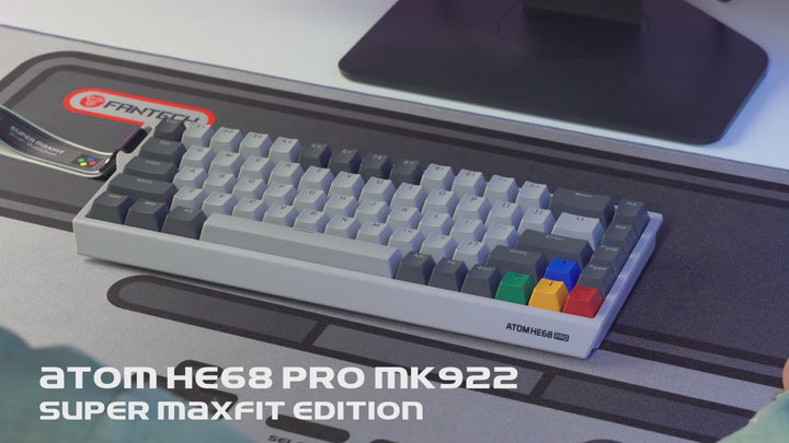 Teclado mecánico gamer FANTECH ATOM HE68 PRO mk922, Super Maxfit