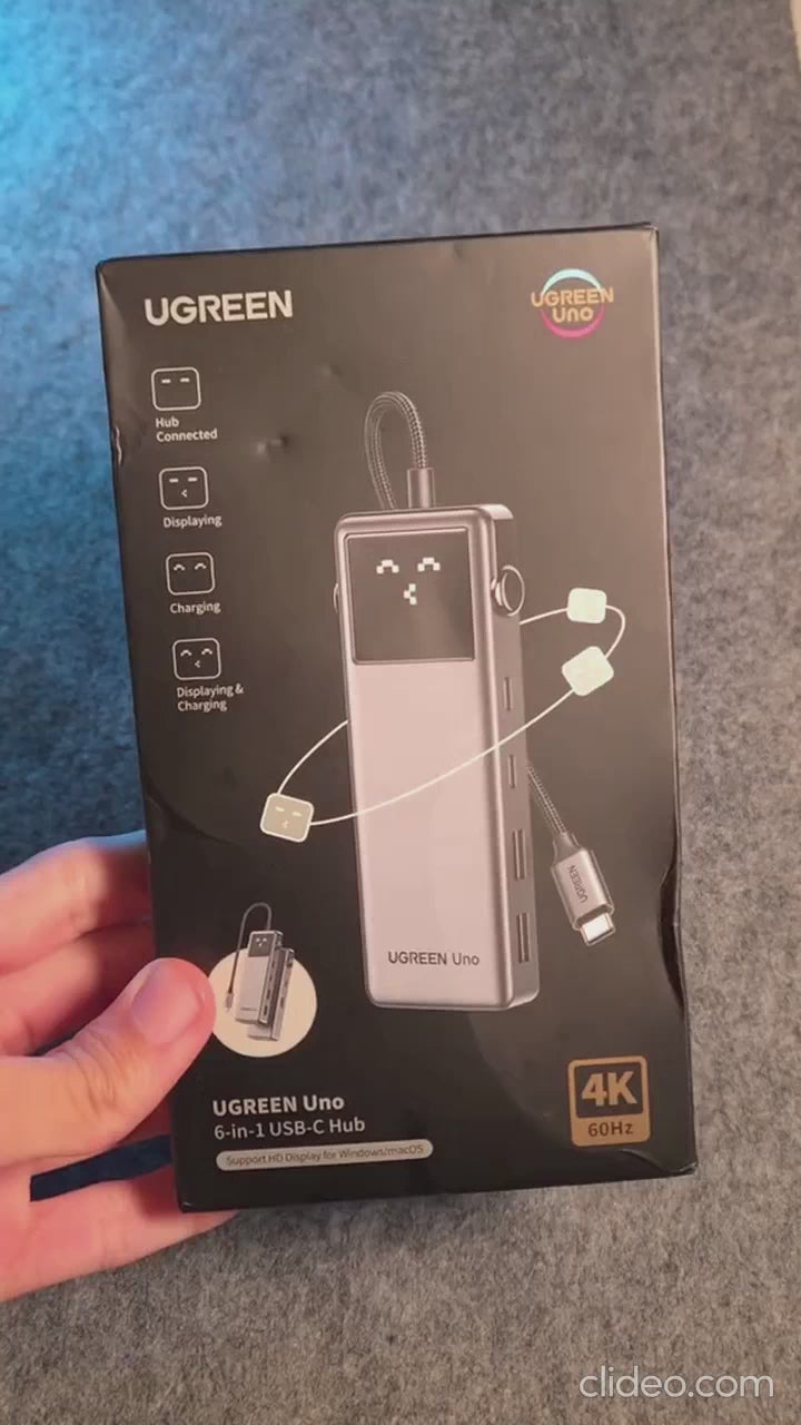 Adaptador hub USB-C UGREEN Uno CM888 6 en 1