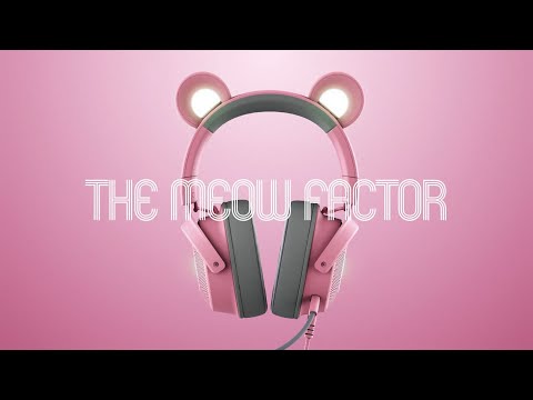 Audífonos Gamer Kraken Kitty V2 Pro Chroma Razer Usb con orejas intercambiables c/micro