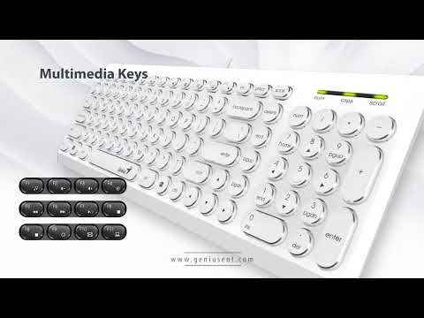 Teclado Genius Slimstar Q200, USB, multimedia, layout SP, Black