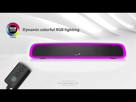 Barra de sonido Bluetooth Genius Sound Bar 200BT RGB 4W Black