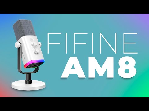 Micrófono dinámico FIFINE AM8 con RGB Touch-mute, Controles de E/S, Monitoreo en Vivo para Streaming