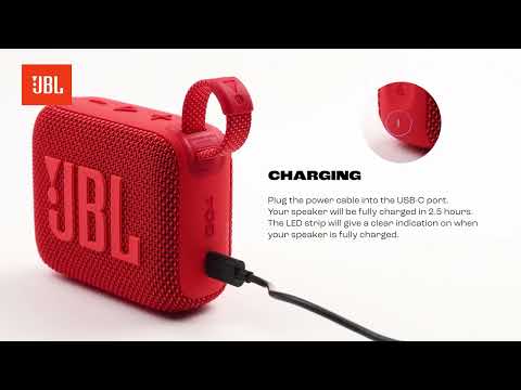 Parlante portátil JBL Bluetooth GO 4 Resistente al polvo y agua Squat
