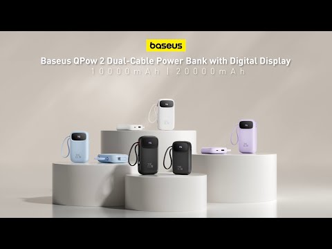 Power Bank Baseus Qpow2 Dual fast charging cables 10000mAh 22.5W Lightning + C