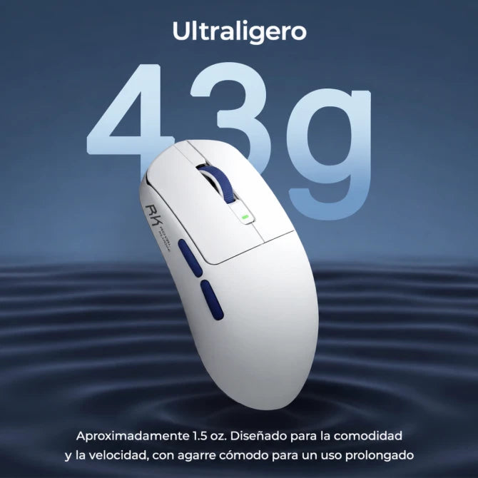 Mouse gamer Royal Kludge M30 White Blue