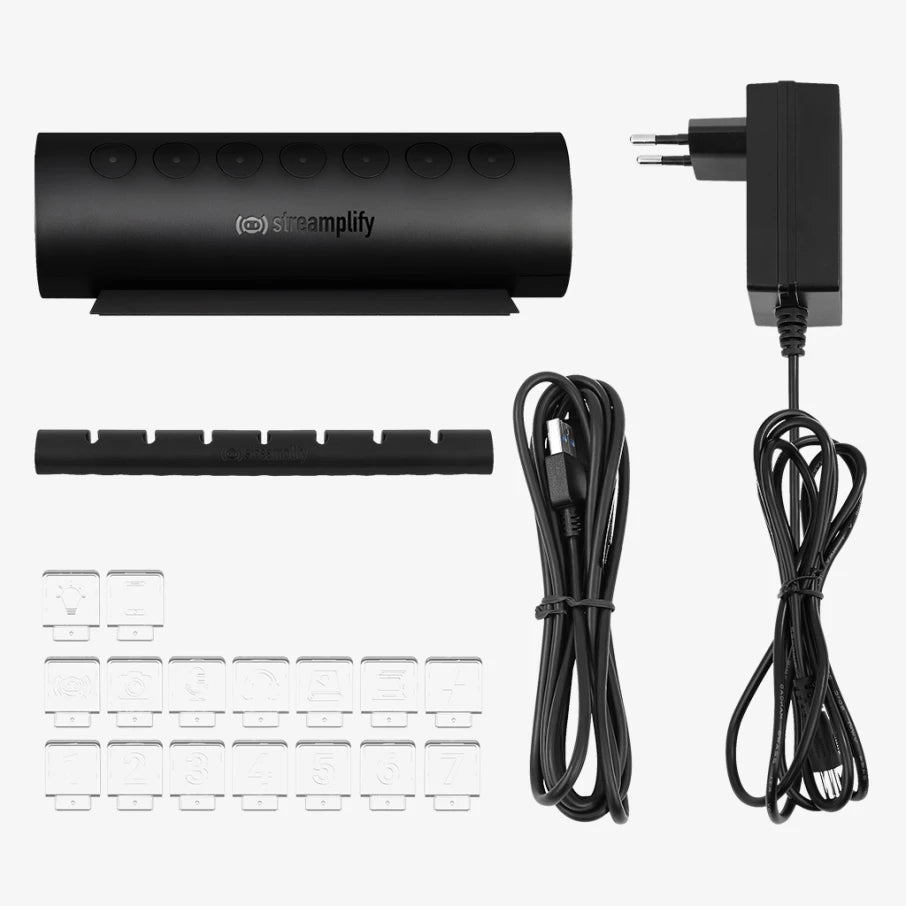 Hub Streamplify HUB  CTRL 7 -RGB-US-FBK 7puertos USB