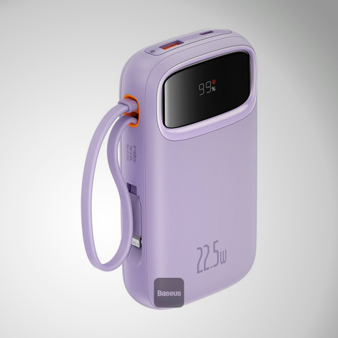 Power Bank Baseus Qpow2 Dual fast charging cables 10000mAh 22.5W Lightning + C - Achorao