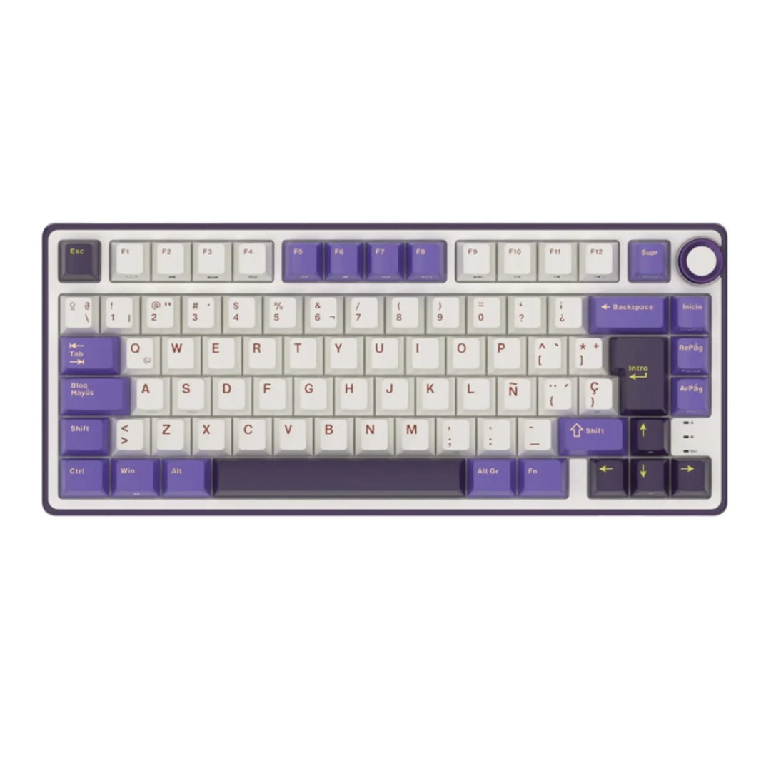 Teclado Gamer Mecánico Royal Kludge RK R75, Cableado, Switch Silver Lineal, Color Blackberry - Achorao