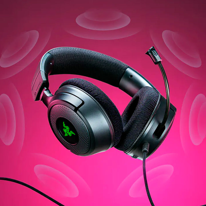 Audífono con micrófono razer Kraken V4 X USB-C/adaptador USB-A Chroma black - Achorao
