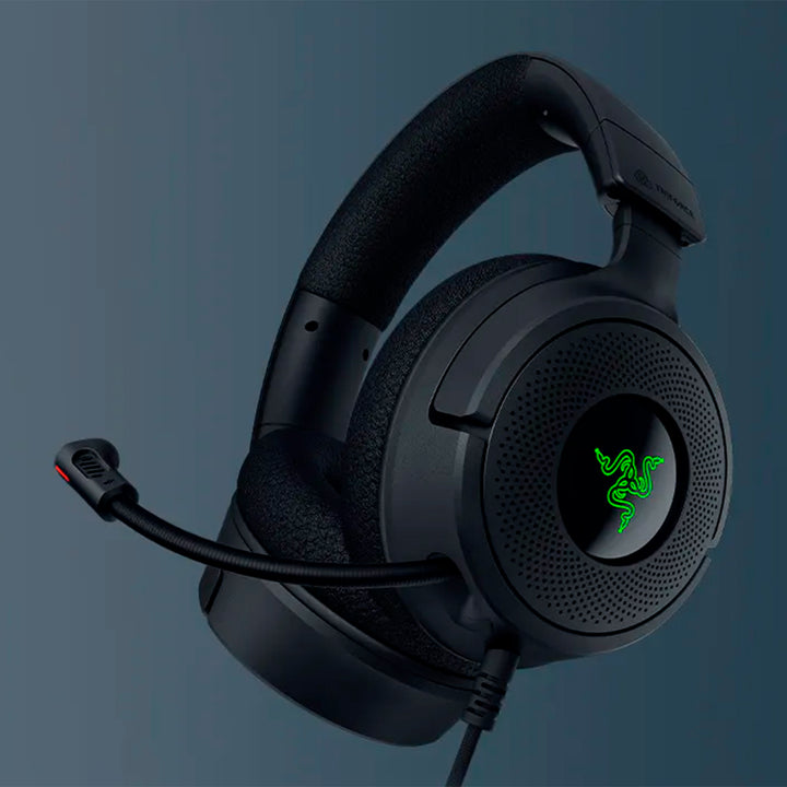 Audífono con micrófono razer Kraken V4 X USB-C/adaptador USB-A Chroma black - Achorao