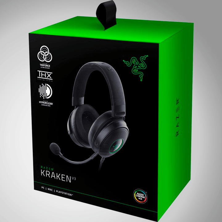 Audífono Razer Kraken V3 triforce THX HYPERCLEAR RGB Chroma 7.1 Mic - Achorao
