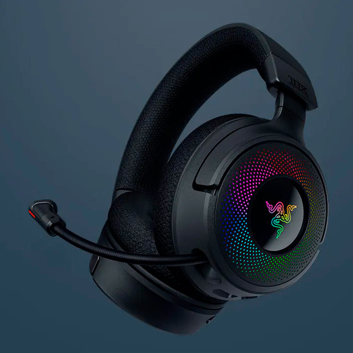 Audifonos gamer Razer Kraken v4 70h wireless / BT / USB-A THX 9 ZONAS CHROMA BLACK - Achorao