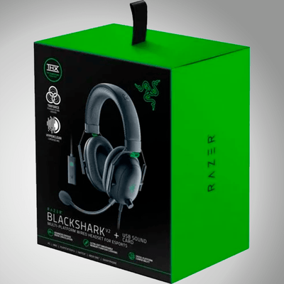 Audifonos Razer Blackshark V2 + USB SOUND CARD - Achorao