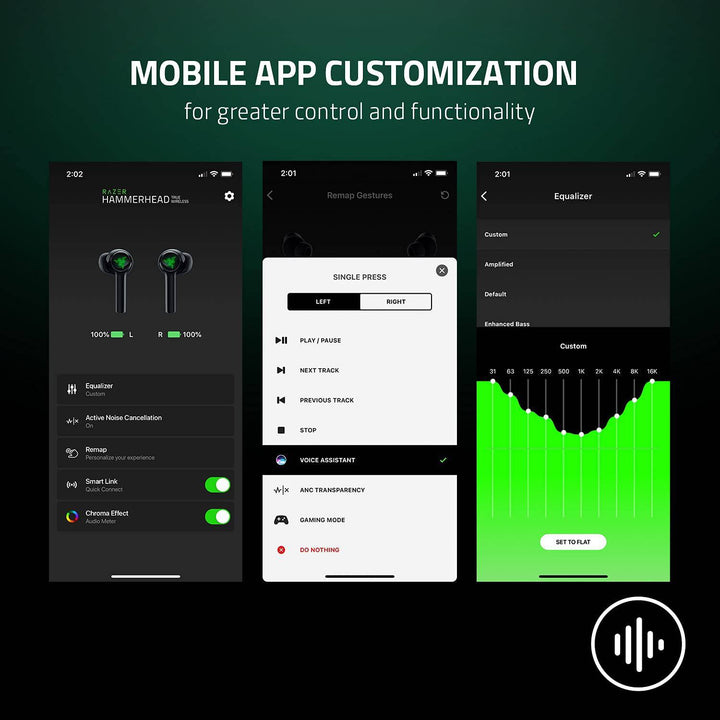 Audífonos Razer Hammerhead True Wireless Gen 2 Low Latency - Achorao