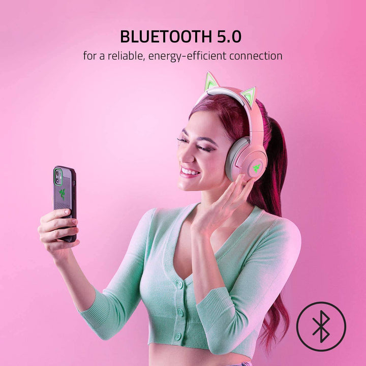 Audífonos Razer Kraken BT Kitty Edition Chroma THX Quartz - Achorao