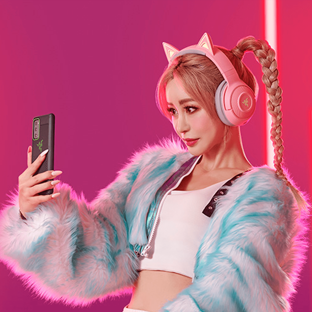 Audífonos Razer Kraken BT Kitty Edition Chroma THX Quartz - Achorao