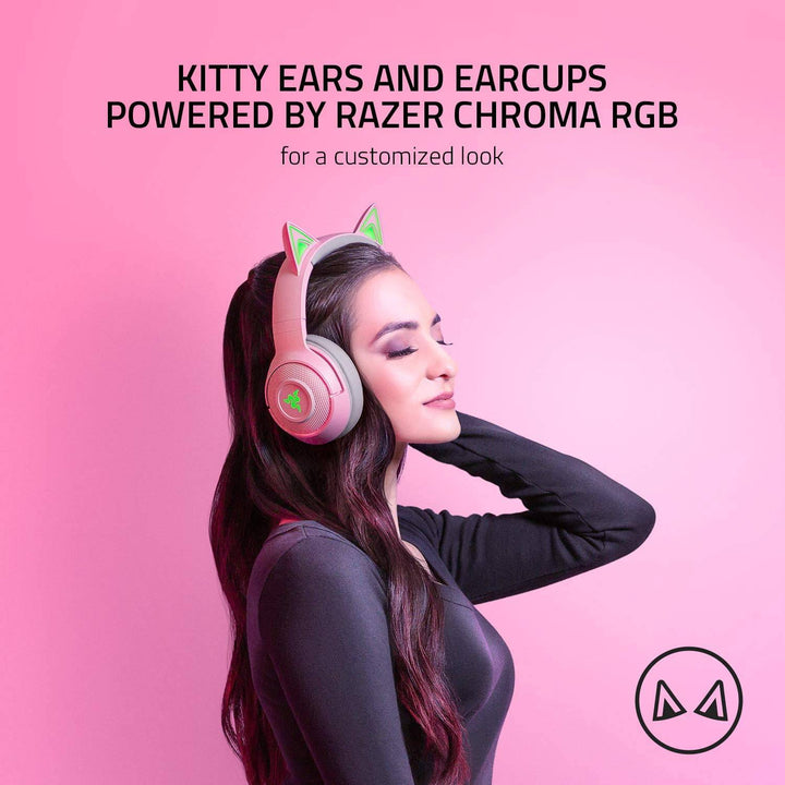 Audífonos Razer Kraken BT Kitty Edition Chroma THX Quartz - Achorao