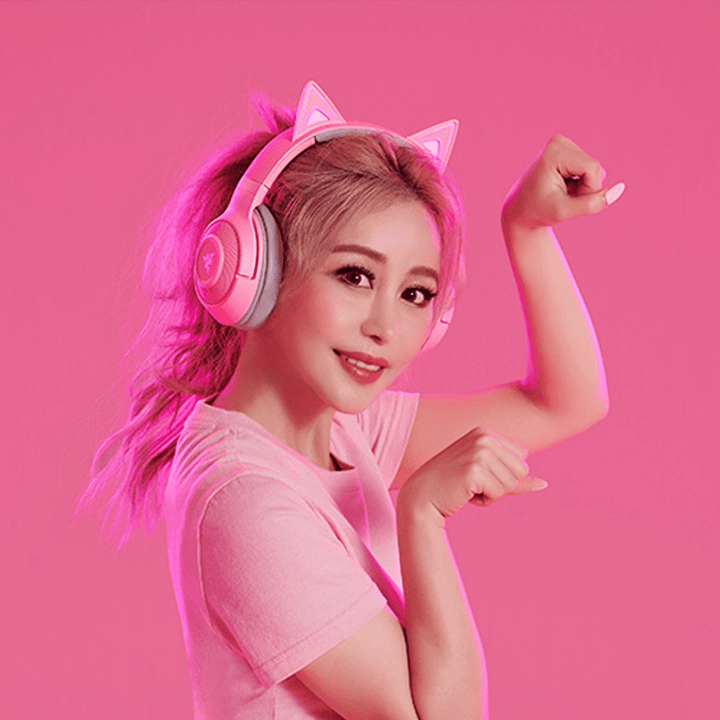 Audífonos Razer Kraken BT Kitty Edition Chroma THX Quartz - Achorao