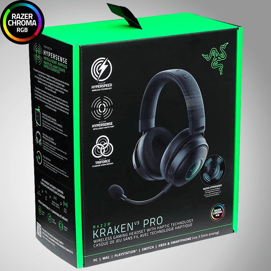 Audífonos Razer Kraken V3 Pro Wireless Hypersense THX Audio - Achorao