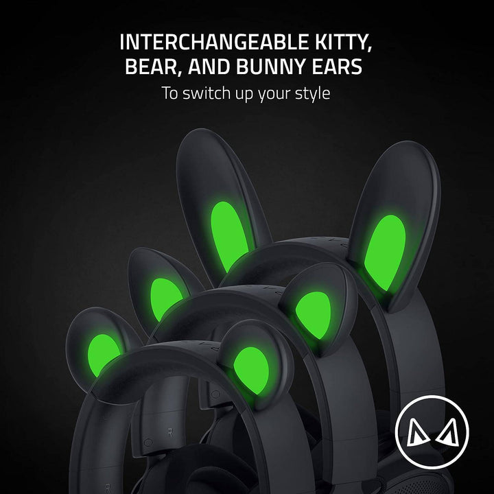 Audífonos c/micro Kraken Kitty V2 Pro Chroma Razer Usb con orejas intercambiables - Achorao
