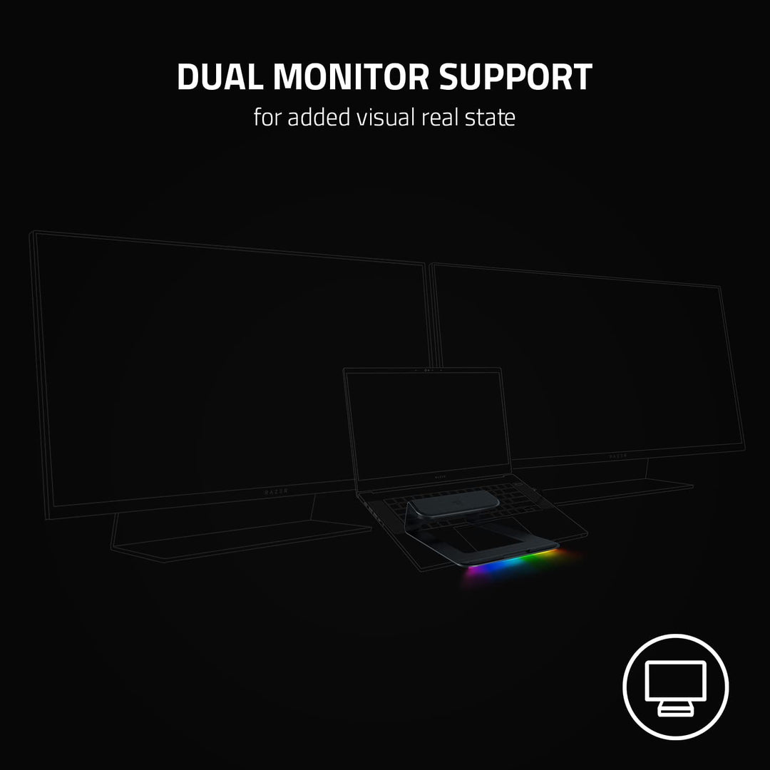 Base para Laptop Razer Stand Chroma RGB Dinámico Black - Achorao