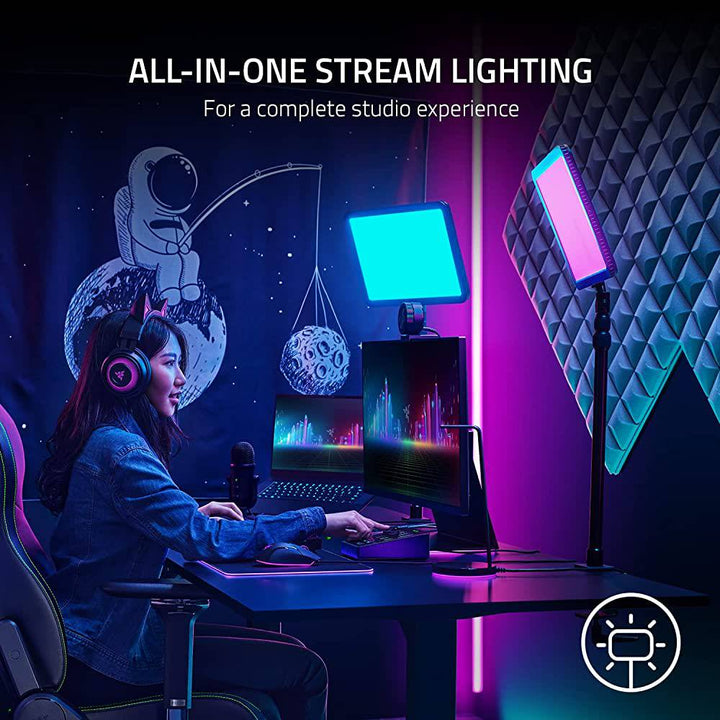 PARANTE DE LUZ RAZER KEY LIGHT 2800 LUMENS CHROMA BLACK - Achorao