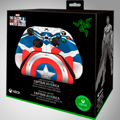 Gamepad Razer Capitan América Agarre texturado Carga Rápida PC/Xbox - Achorao