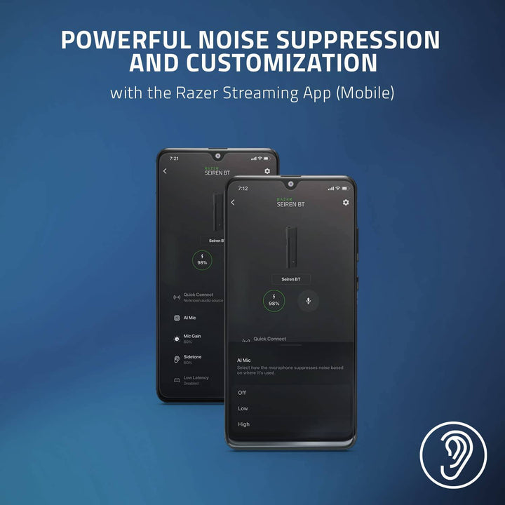 Micrófono Razer Seiren BT Reducción de Ruido Omnidireccional - Achorao