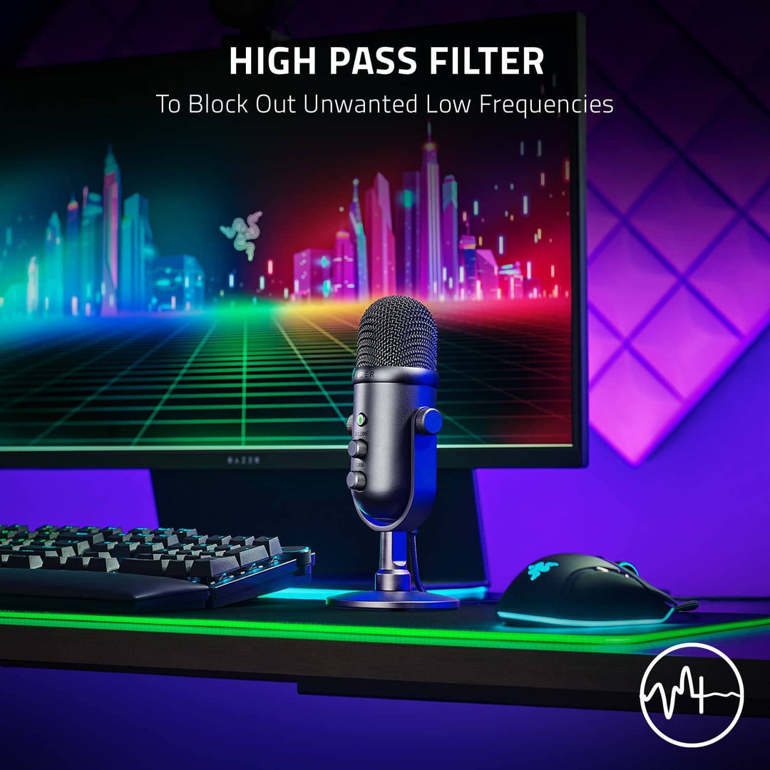 Micrófono Razer Seiren V2 Pro Condensador p/ Contenido USB(P163B) - Achorao