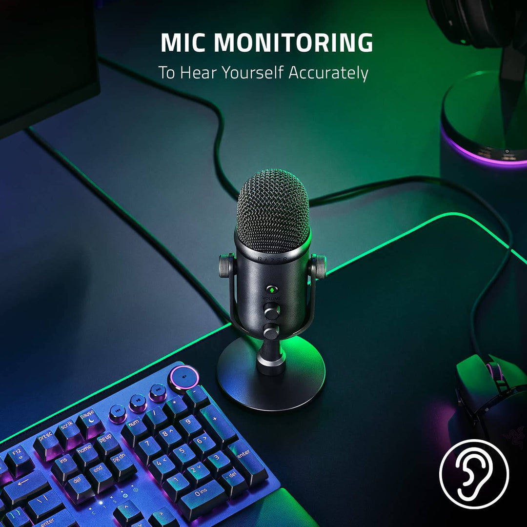 Micrófono Razer Seiren V2 Pro Condensador p/ Contenido USB(P163B) - Achorao
