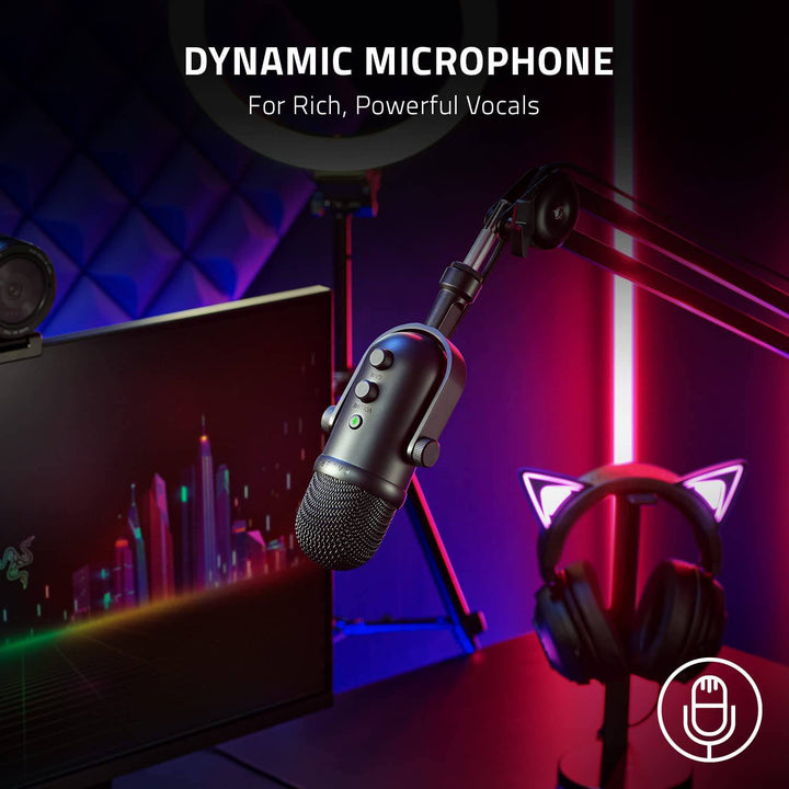 Micrófono Razer Seiren V2 Pro Condensador p/ Contenido USB(P163B) - Achorao