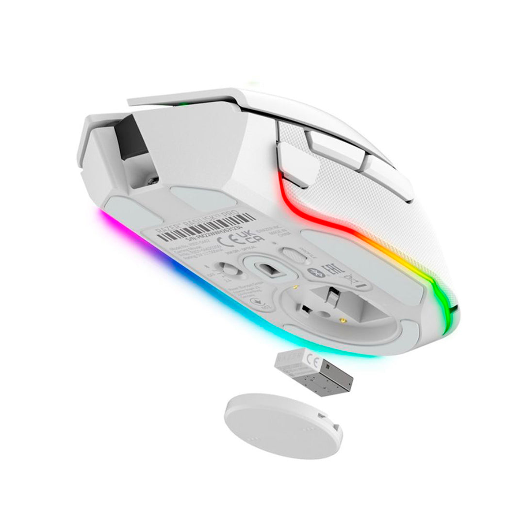 Mouse Razer Basilisk V3 PRO Wireless 35K White DPI 11 Botones 210HORAS - Achorao