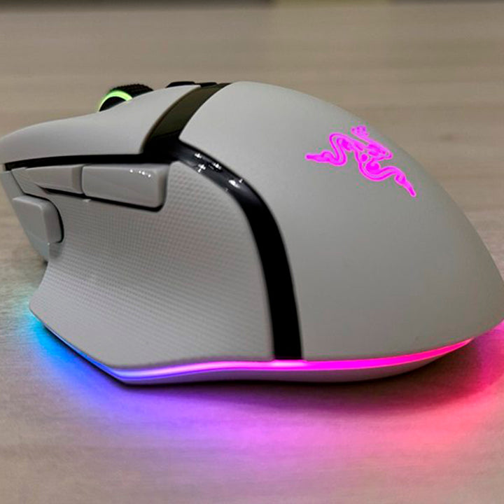 Mouse Razer Basilisk V3 PRO Wireless 35K White DPI 11 Botones 210HORAS - Achorao