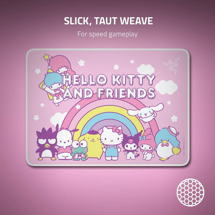 Mouse Deathadder Essential + Pad Goliathus Rosa Pack Edición Hello Kitty - Achorao