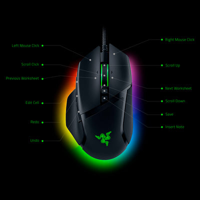 Mouse Razer Basilisk V3 35k DPI Switch Optico 90M 11 Zonas Chroma Black - Achorao
