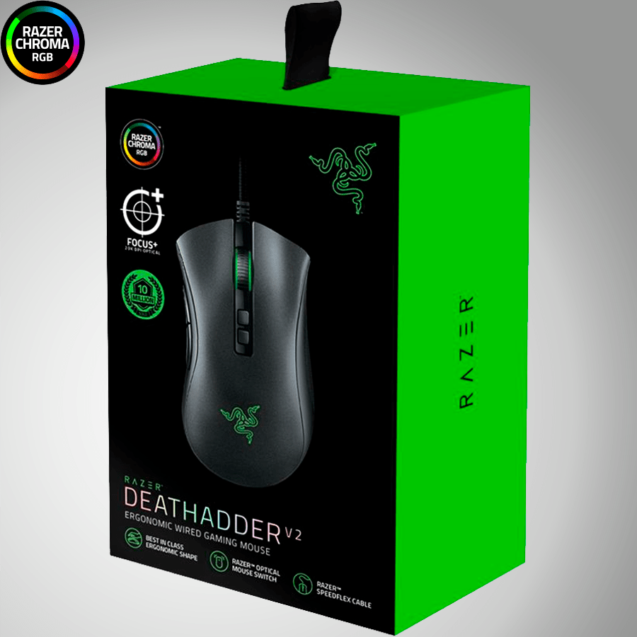 Mouse Razer Deathadder V2 20k DPI Focus +  Optical Switch - Achorao