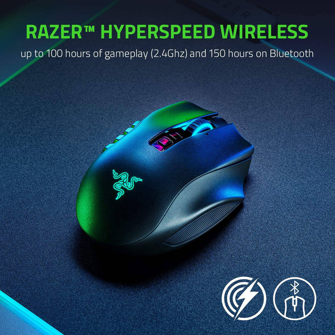 Mouse Razer Naga Pro Inalambrico Hyperspeed Focus+ Chroma Black - Achorao