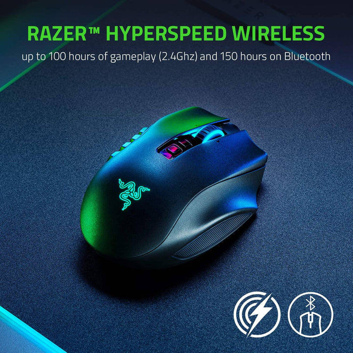 Mouse Razer Naga Pro Inalambrico Hyperspeed Focus+ Chroma Black - Achorao