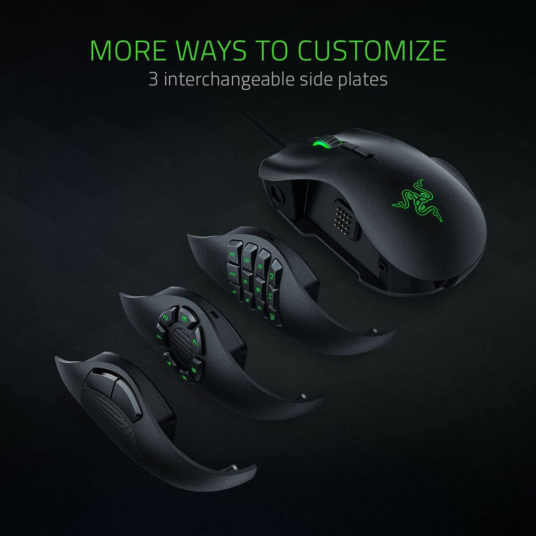 Mouse Razer Naga Trinity 16K DPI MMO MOBA Chroma Lateral Custom - Achorao