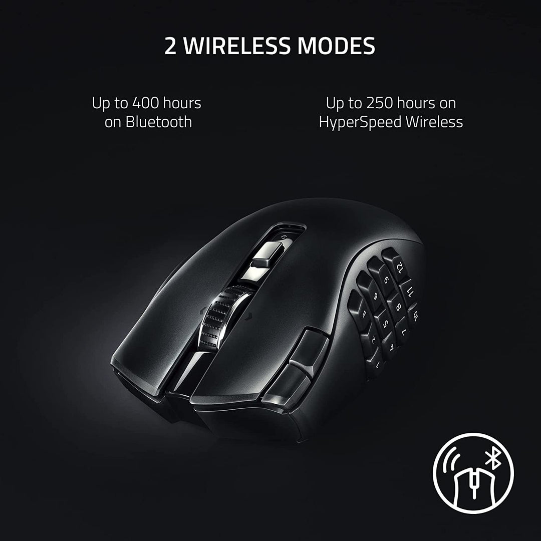 MOUSE RAZER NAGA V2 MMO 30K DPI 19 BOTONES HYPERSPEED WIRELESS - Achorao