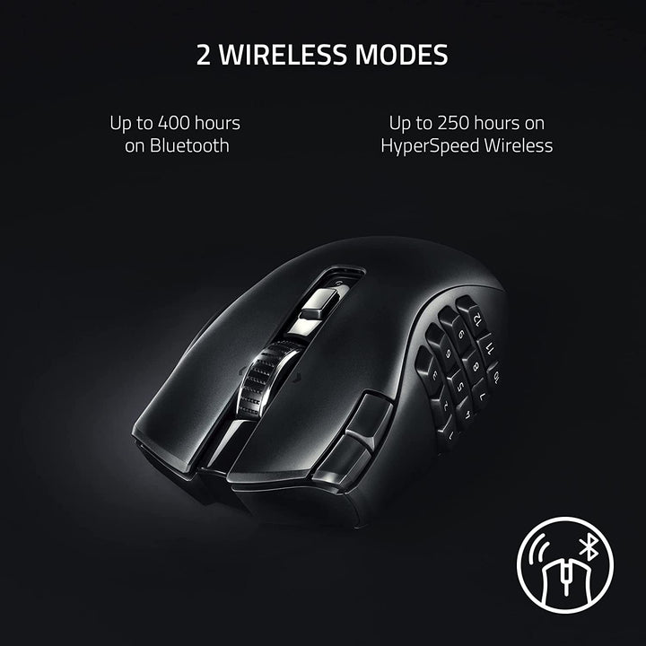 MOUSE RAZER NAGA V2 MMO 30K DPI 19 BOTONES HYPERSPEED WIRELESS - Achorao
