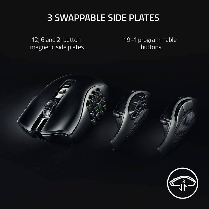 Mouse Razer Naga V2 Pro 30k dpi multi-dispositivo 150h wireless / Bt/ usb-c - Achorao