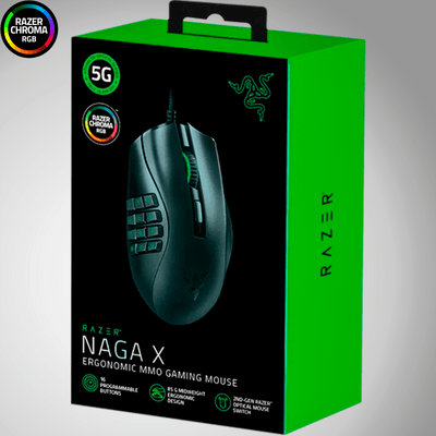 Mouse Razer Naga X 18K DPI 16 botones MMO Chroma - Achorao