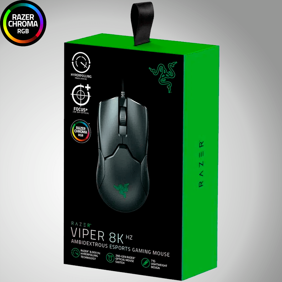 Mouse Razer Viper 8KHZ Focus + Optical Switch Ambidextrous - Achorao