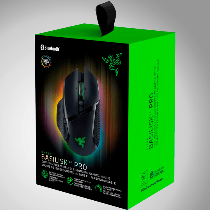 Mouse Razer Basilisk V3 PRO Wireless 30K DPI HyperScroll 11 Botones - Achorao