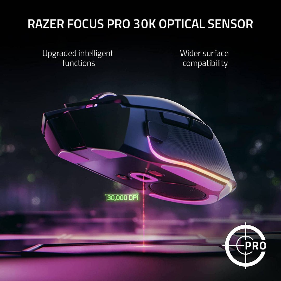 Mouse Razer Basilisk V3 PRO Wireless 30K DPI HyperScroll 11 Botones - Achorao