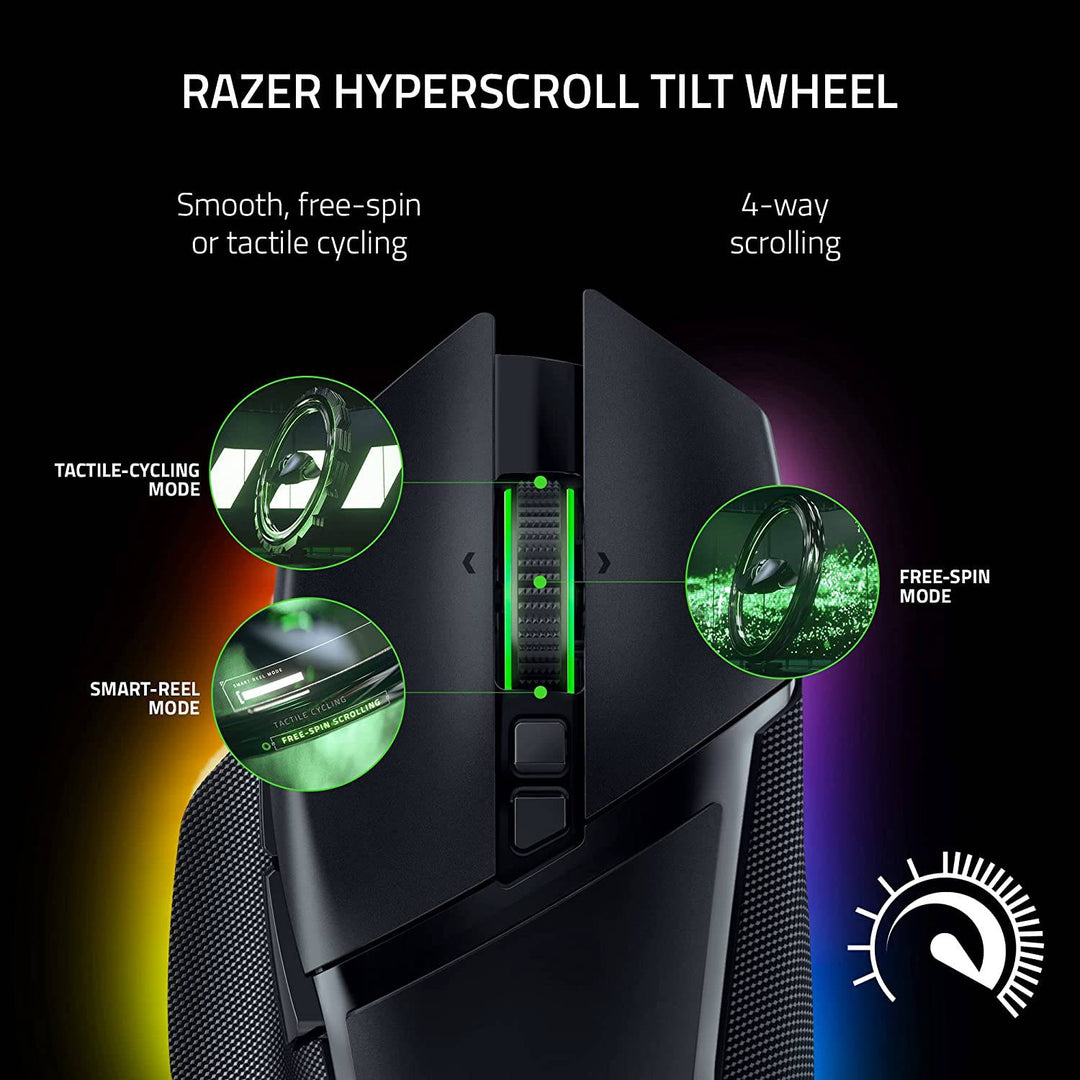 Mouse Razer Basilisk V3 PRO Wireless 30K DPI HyperScroll 11 Botones - Achorao